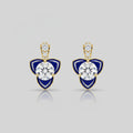 Lapis Diamond Earring