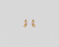 Yellow Sapphire & Pink Tourmaline Tear Drop Earring