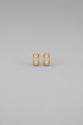 Rectangular Rounded Edge Diamond earring