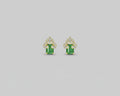 Emerald Jade cut Earring