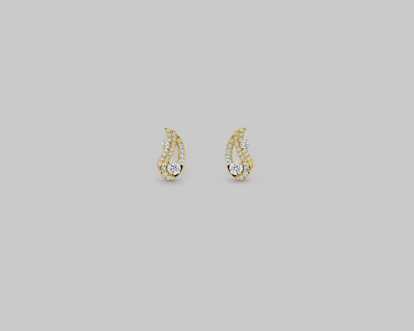 Tear drop Diamond Earring