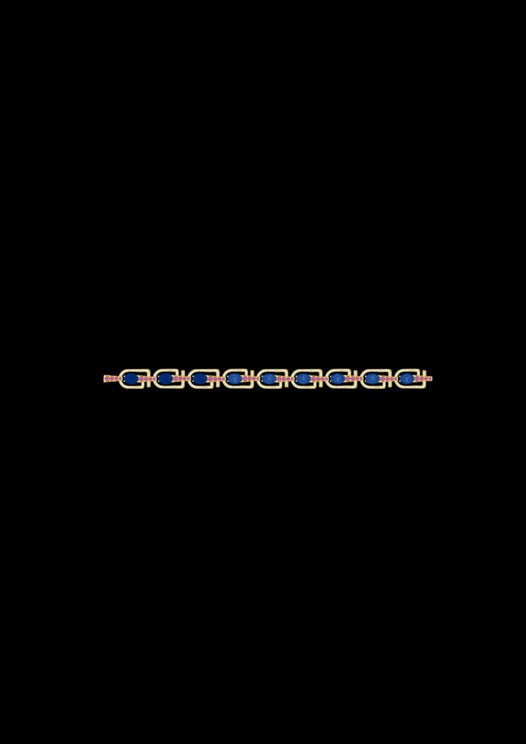 Blue & Pink Tourmaline Diamond Bracelet